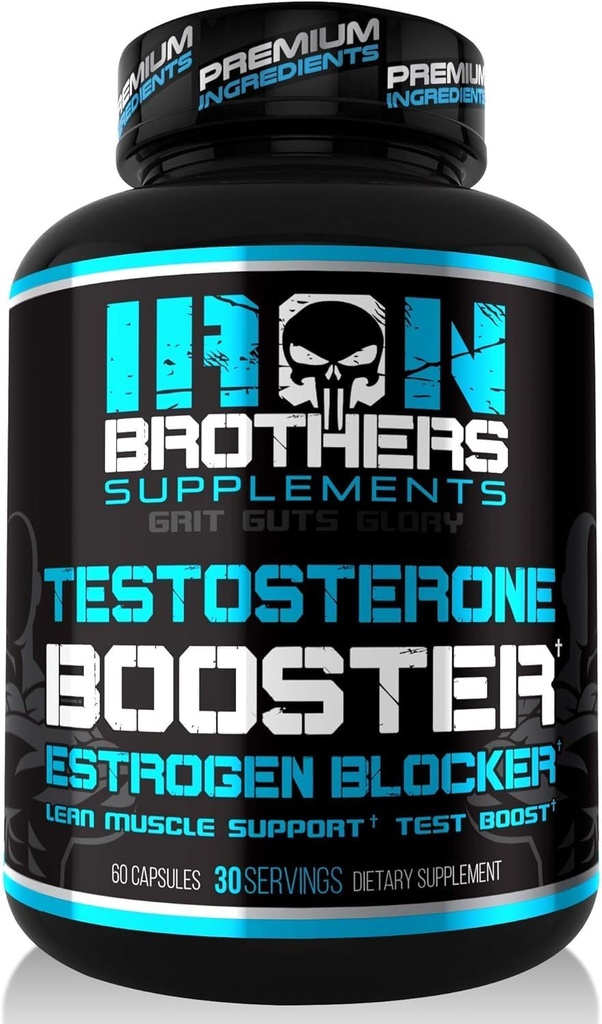 Testosteron Booster for mænd med østrogen Blocker - Natural Anti- Østrogen supplement til at øge libido & styrke - Boost muskelvækst & vægttab - Indol 3 Carbinol & Tribulus -60 kapsler