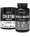 Jacked Factory Creatinine Monohydrat Powder 150g - Creatin supplement til muskelvækst, øget styrke & essentials Muscle Builder - Daglig muskel Builder med PeakATP (30 kapsler)
