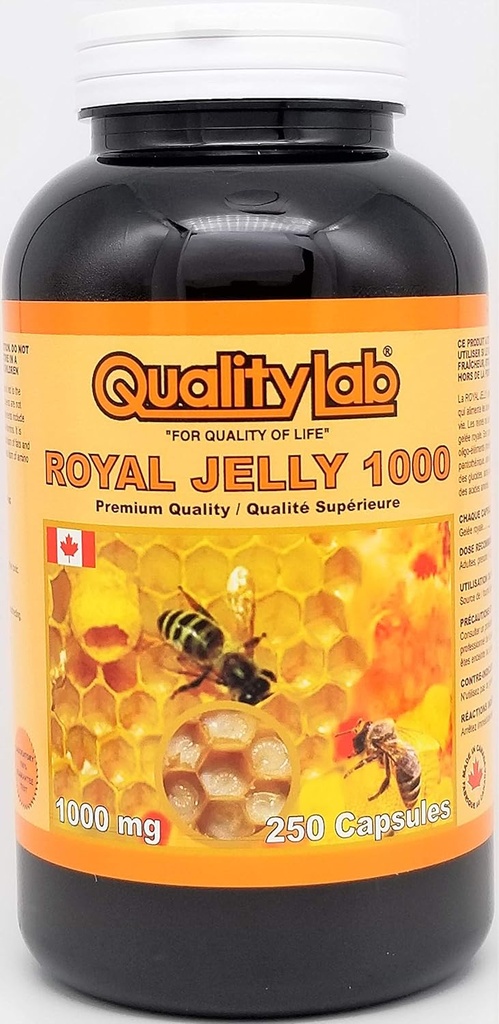 Royal Jelly 1000 mg 250 Kapsler (Made in Canada)
