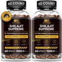 EFFEKTIV NUTRA Pure Shilajit kapsler til mænd og kvinder - Pure Himalayan Shilajit til mænd og kvinder - Høj i trace miner & Fulvic syre - 10000mg Autentisk Shilajit ekstrakt per servering (120 Tæl)