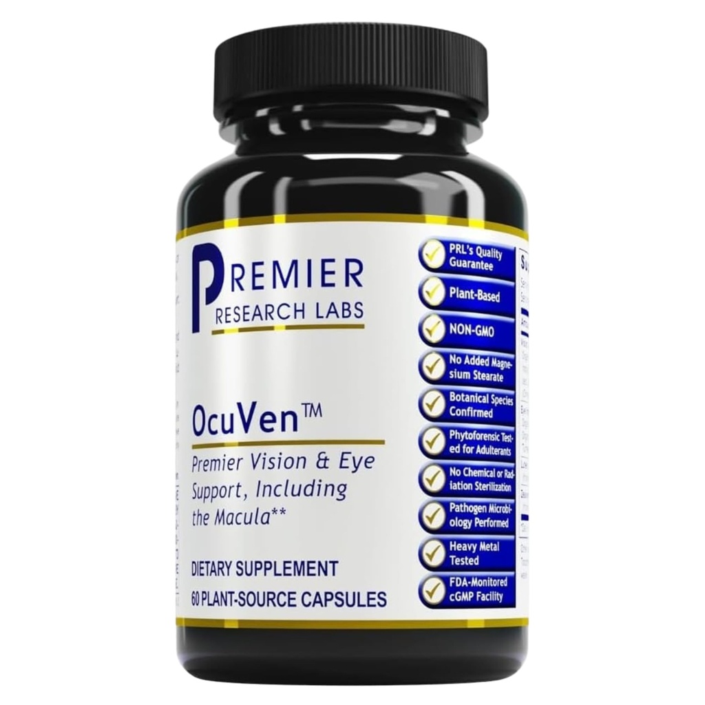 Premier Research Labs OcuVen - Lutein og Zeaxanthin supplement, Eye Vitaminer, Eye Health Kosttilskud til voksne & seniorer, Vision Kosttilskud, Macular Health, Eye Care - 60 Vegetariske kapsler