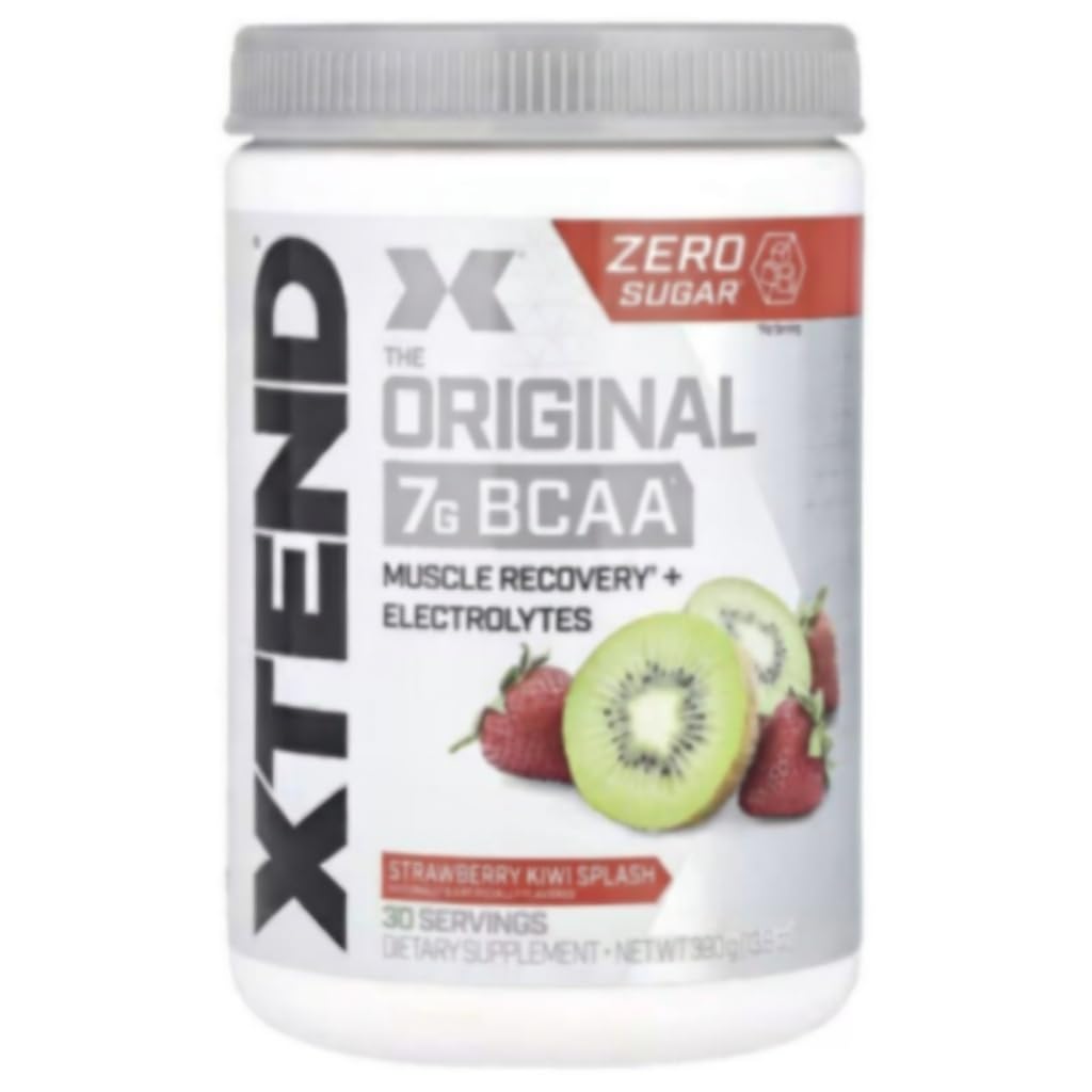 Scivation Xtend BCAA Powder, Forgrenet Chain Aminosyrer, BCAA, Jordbær Kiwi, 30 Servere