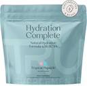TRU Kosttilskud Hydration Complete BCAA, Plant Based Aminosyrer + Pink Himalayan Salt, Elektrolyter & L- Carnitin, Vegan, Zero Calories, Ingen kunstige sødemidler, 24 Servering, Tropical Issicle