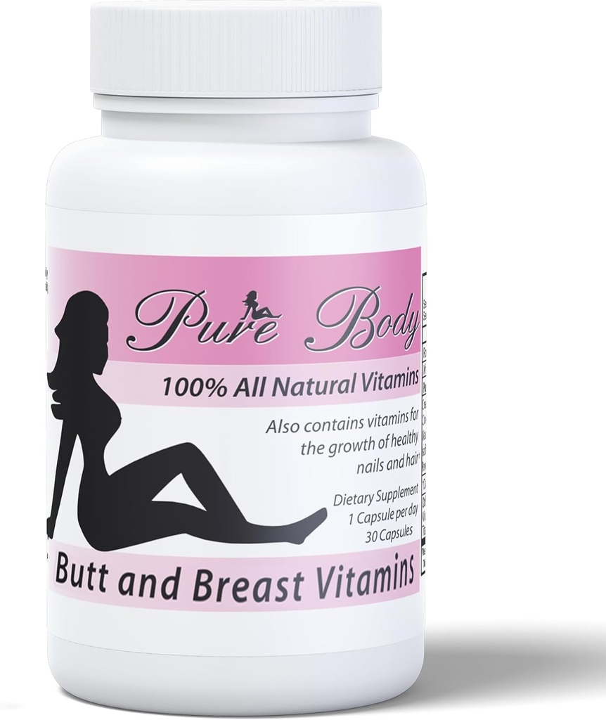 # 1 Butt Enhancer and Breast Enhancer Vitamin - Butt Growth & Breast Enhancement Pills for Slim Waist, Bigger Butt & Bigger Breast - PureBody Vitamin All- in-1 BBL Pills for Fast Booty & Breast Growth