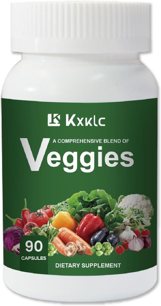 Grøntsager -Hele fødevarer supplement med Super- Food Grøntsager til kvinder, mænd, og Kids-90 Veggie kapsler med høje vitaminer og mineraler. (Veggies 1 Pack)