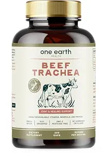 Grass Fed Beef Trachea - New Zealand Sourced Trachea. 3,000mg per Serving, 200 Count