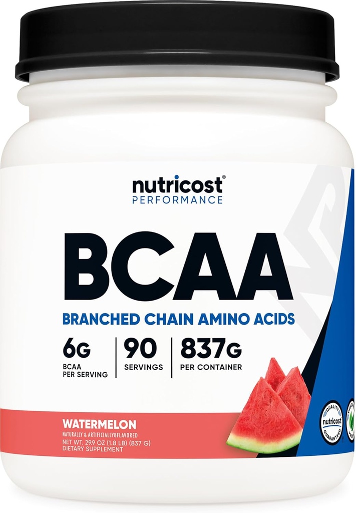 Nutricost BCAA Powder (Watermelon, 90 Serv) - Optimal 2: 1: 1 Ratio