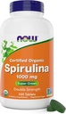 Now Foods Organic Spirulina 1000mg Tablets - 300 Count - Non- GMO, Super Green Hel Food Supplement - Double Strength 1000 mg - naturligt occurring Beta- Caroten (VIT A), B- 12 og GLA