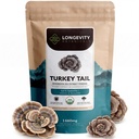 Organic Turkey Tail Mushroom Powder Supplement 100g- 124; Pure Fruiting Body 10: 1 High Strength Extract 124; 50% Beta- D Glucan- 124; 16,600 mg rå Ækvivalent Per Servering 124; Immun, Gut & Microbiome Support