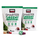 FORCE FACTOR Smarter Green Superfood Chews, 2-Pack, Grønne og Superfood med Probiotika, Antioxidanter, og Fiber, Grønne supplement til støtte fordøjelse, nitrogenoxid, og energi, 120 Soft Chews