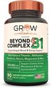 dyrke vitamin Beyond B1 Complex - Allithiamin naturlige vitamin B1 supplement med essentielle B- vitaminer, Thiamin, Niacin, Biotin, Magnesium & mere - Understøtter energi, Mood & Nervesystemet - 90 kapsler