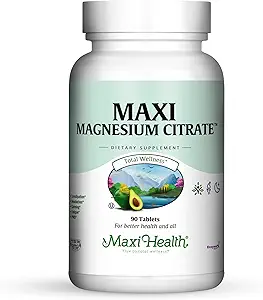 Maxi Health Maxi Magnesium Citrate Supplement, 90 Tæl (MCT)
