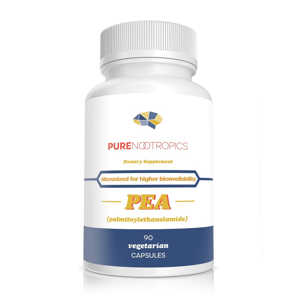 Pure Nootropics - Palmitoylethanolamid (Mikronized Pea) 400 mg Kapsler 1 124; 90 Veg Caps Value Pack 1 124; Understøtter Relief fra Lejlighedsforstyrrelse 1 124; Understøtter immunsystemet