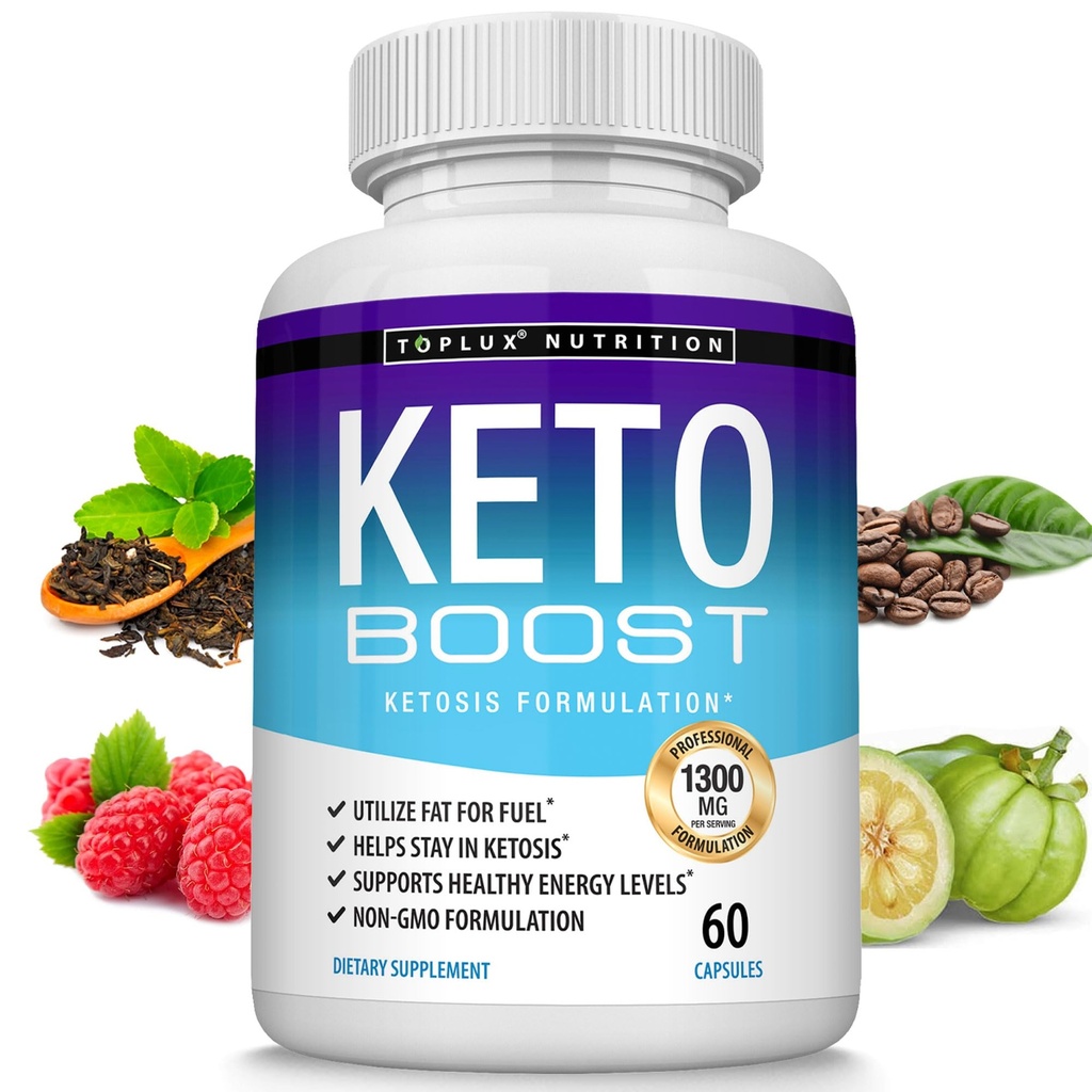 Keto Boost Diet Pills Ketosis Supplement - Natural eksogen Keto Formel Support Energy & Focus, Avancerede Ketoner til Ketogen Diet, Keto Diet Pills, for Mænd Kvinder