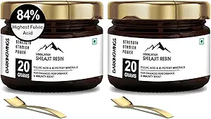500mg Shilajit Supplement - Shilajit Pure Himalayan Organic Shilajit Resin med højeste potens, Original Fra Himalayan harpiks med 84 + Fulvic Acid