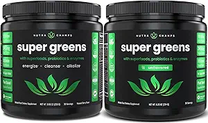 NutraChamps Super Green Berry & Super Greens Unflavored Bundle - 2 måneders forsyning