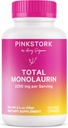 Pink Stork Monolaurin Pellets - Vegan Lauric Acid Immun & Gut Støtte til kvinder - Mikrobiologisk balance, fordøjelsesbesvær - Odorless, Scoopable Monolaurin Supplement - 226g - 75 Servering