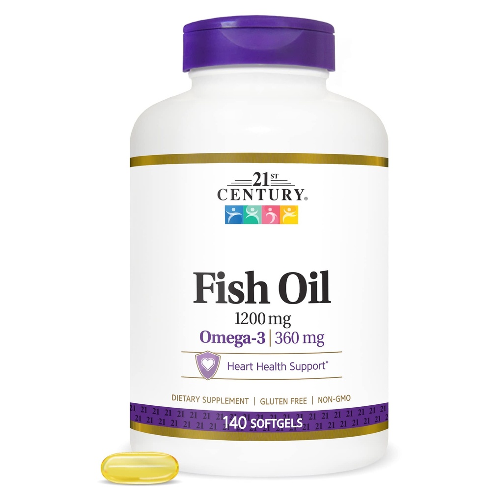 21. Century Fish Oil 1200 mg Softgels, 140 Count