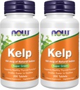 Now Supplements, Kelp 150 mcg Natural Jod, Nemmere at synke tabletter, Super Green, 200 tabletter (pakke med 2)