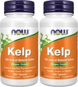 Now Supplements, Kelp 150 mcg Natural Jod, Nemmere at synke tabletter, Super Green, 200 tabletter (pakke med 2)