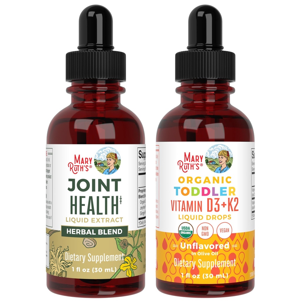 MaryRuth Organics Joint Health Liquid & Vitamin D3 + K2 Drops til Toddlers