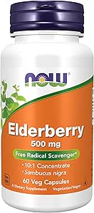 NU Foods Supplements, Elderberry (Sambucus nigra) 500 mg, 10: 1 Koncentrat, 60 Veg kapsler