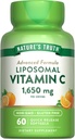 Nature 's Truth Liposomal Vitamin C er 124; 1650mg er 124; 60 Softgels er 124; Non- GMO & Gluten Free Supplement