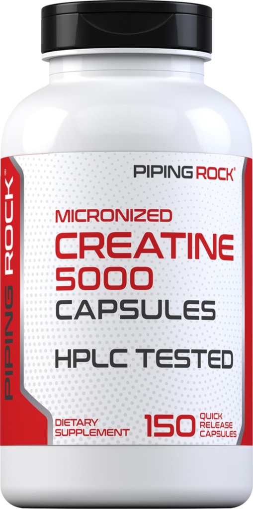 Piping Rock Creatin Monohydrat Kapsler 124; 5000mg