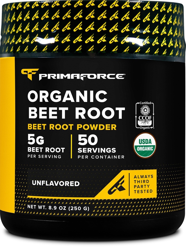 Primaforce Organic Beet Root Powder (250g) Uden smag - Naturlig kilde til antioxidanter og næringsstoffer