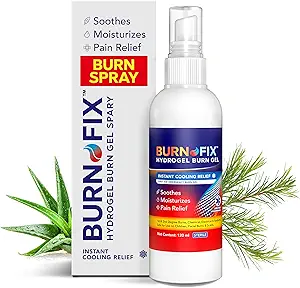BurnFix ® Hydrogel Burn Spray - 120 ml Instant Cooling Relief for 1st & 2nd Degree Burns, Sunburns & Scalds • 124; Doctor- Recommended Moisturizing Førstehjælp afgørende for børn og voksne