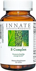 INNATE Response Formulas B Complex - B Vitamin Supplement - Supports Cellular Energy Production and Metabolism - Vegan, Kosher, Non-GMO Project Verified - Made Without 9 Food Allergens - 90 Tablets