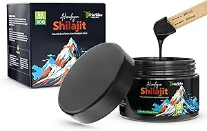 Pure Himalayan Shilajit Resin - 300 mg høj potens for mænd & kvinder; 124; 75% + Fulvic Acid Mester124; 85 + Trace Minerals Mester124; 60 Servere til immunforsvar & energi Boost.