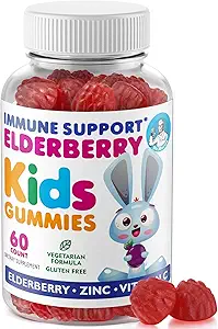 DR. MORITZ Elderberry Gummies for Kids & Toddlers - Immunsystemet Booster-Health Support med Black Sambucus Elderberries Extract - Urteimmune Boost supplement