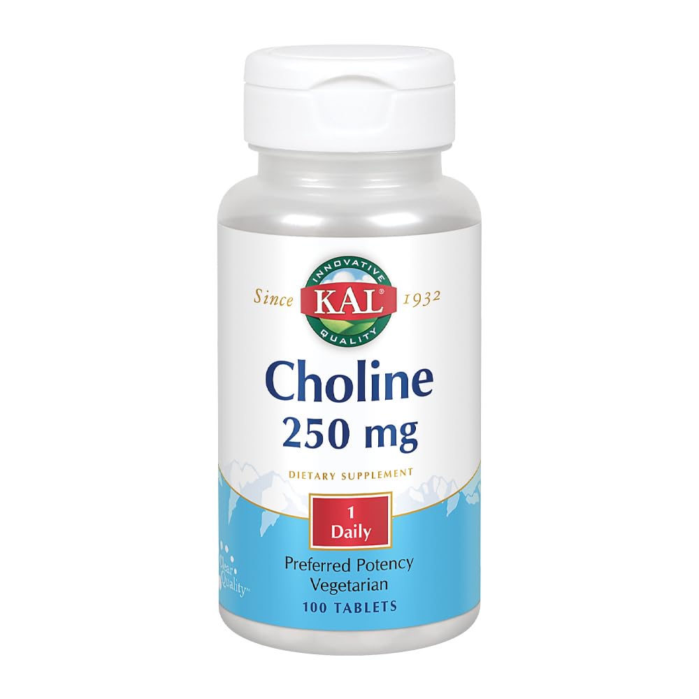 KAL Cholin Tablets, 250 mg, 100 Count
