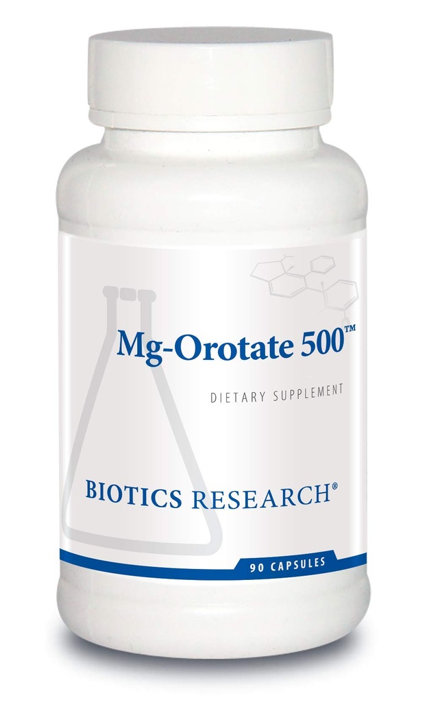 Bioteknologi Forskning Mg Orotere 500mg ™ Magnesium Orotere - 2 kapsler per servering (1000 mg) - Cardiovaskulær Support Heart Health, Total Afslapning, Forbedrer søvn og muskelafslapning - 90 Caps