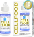 Cellfood Oxygen Boost - 1 fl oz, 10 Pack - Flydende Oxygen supplement til Lymporial Drainage, Højdesygdom, Jet Lag, Træthed, Hovedpine & Energi - Gluten Free, Cert. Kosher