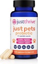 Bare Thrive Just Kæledyr Probiotik - Daglige fordøjelsesprobiotika til hunde og katte - 4 milliarder CFU Pet Probiotic, 30 kapsler