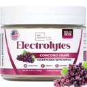 Zero Sugar - Concord Grape Electrolytes Powder - Meget genopfriskende hydrering - Koffein Free Energy med alle naturlige ingredienser - Vegan, Keto & Paleo - Sukker Free Electrolytes Drink Mix - 30 Serveringer
