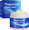 Magnesium Oil Cream til søvn, Magnesium Body Butter - Støtte til søvn, ben kramper, fælles støtte, & Muscle Soreness- Fast Absorption- Nighttime Magnesium Cream 3 fl oz