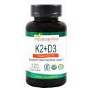 ELP VÆSENTLIGE vitamin K2 med D3 supplement ben og hjerte sundhed, kapsler K2 + D3 vitaminer 120 kapsler