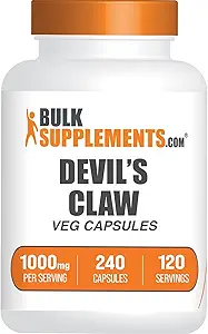 Bulkapplements.com Devil 's Claw Extract Kapsler - Devils Claw Herbal Supplement, Devil' s Claw Kapsler - Vegan & Gluten Free, 2 Kapsler per Serving, 240 Veg Kapsler (pakke med 1)