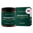 CYMBIOTIKA Probiotisk + Prebiotic, 60 Millioner CFU - 19 Strops, Gut Health Supplement for kvinder & mænd, immunforsvar, fordøjelsessygdomme, & Gut Balance, 90 Kapsler, 1 måned Supply, Made in USA