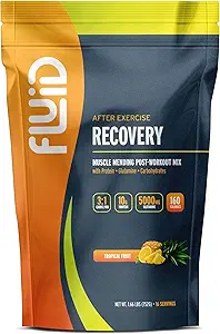 Væske Inddrivelse, post-workout drik mix, Whey isolere protein, L-glutamin, kulhydrater, Alle naturlige ingredienser, Gluten- fri, Lactose- fri (Tropical Fruit)