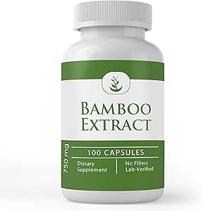 Pure Original Ingredienser Bamboo Extract, (100 kapsler) Altid Pure, Ingen tilsætningsstoffer eller Fillers, Lab Verified