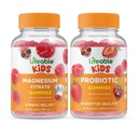 Lifeable Magnesium Kids + Probiotiske 2 milliarder CFU Kids, Gummies Bundle - Great Tasting, Vitamin Supplement, Gluten Free, GMO fri, Chewable Gummy