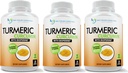 Gurkemeje supplement - 2250mg / d - Veggie Caps - 95% Curcuminoider med sort peber ekstrakt (Bioperine) - 750mg kapsler - 100% økologisk - mest kraftfulde gurkemeje (pakke med 3)