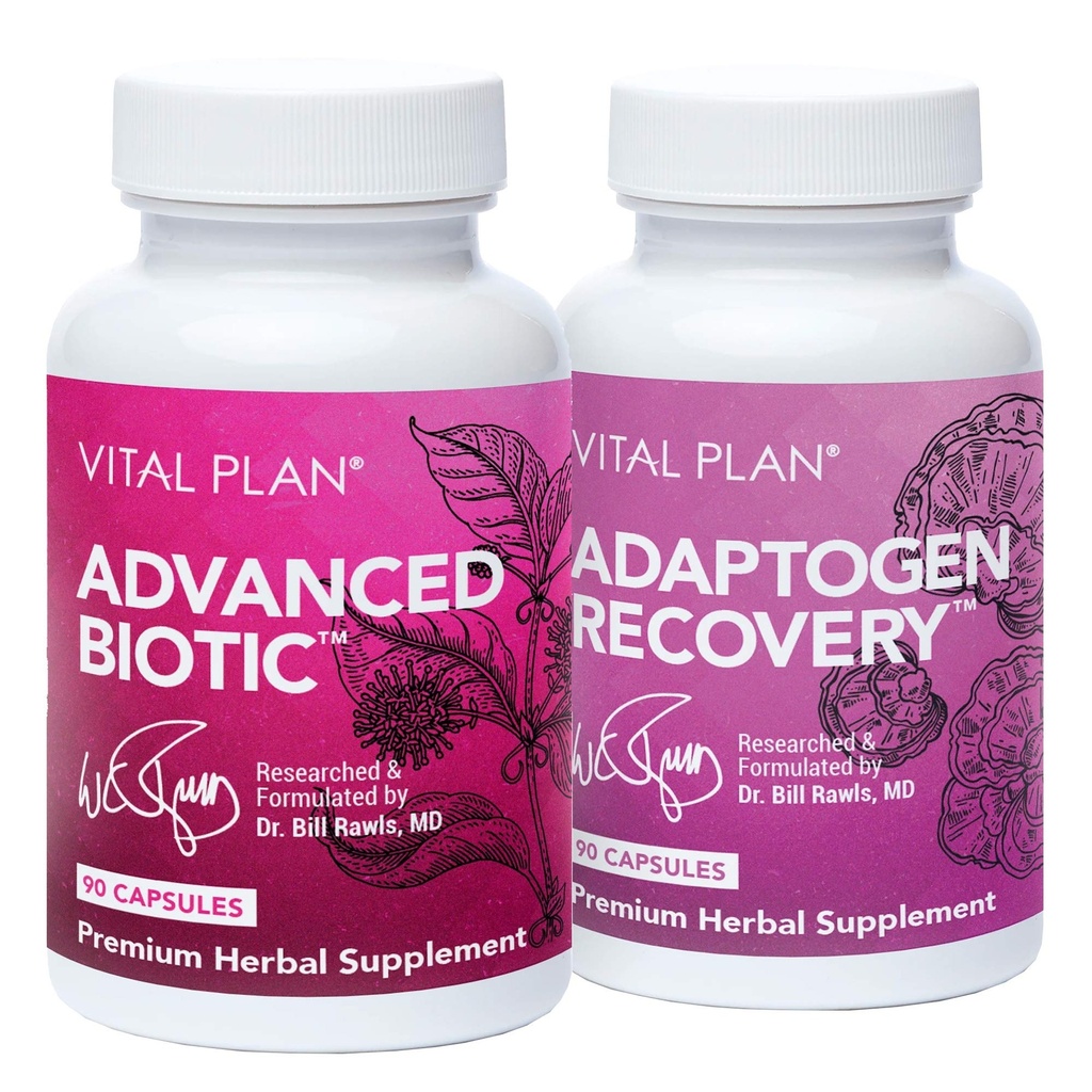 Vital Plan immunsupporttilskud af Dr. Bill Rawls - Immunboost Bundle w / Japansk Knotweed, Kat 's Claw, Kinesisk Skullcap & Reishi Mushroom