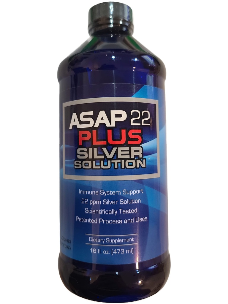 American Biotech Labs - ASAP 22 Plus Silver Solution - immunsystem support, 22 ppm Sølv Solution Kosttilskud - (16 oz)