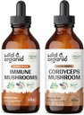 Wild & Organic immunsvamp Tinktur 4 fl oz & Cordyceps Tinktur 4 fl oz