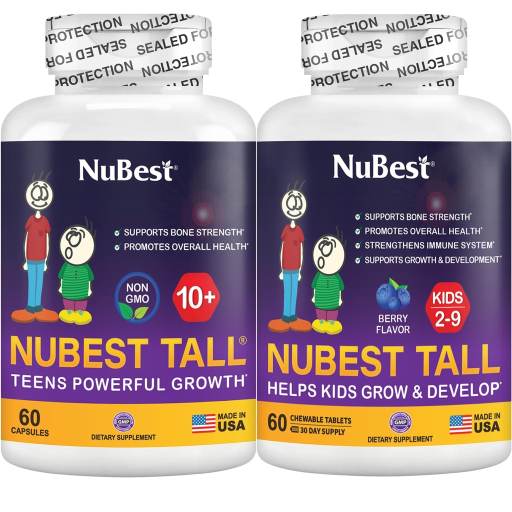 NuBest bundle Tall 10 + 60 kapsler Tall Kids 60 tyggetabletter